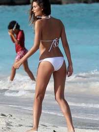 Lily Aldridge White Bikini