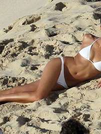 Lily Aldridge White Bikini