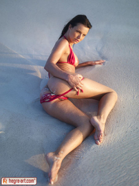 Suzie Carina In Hot Red Bikini