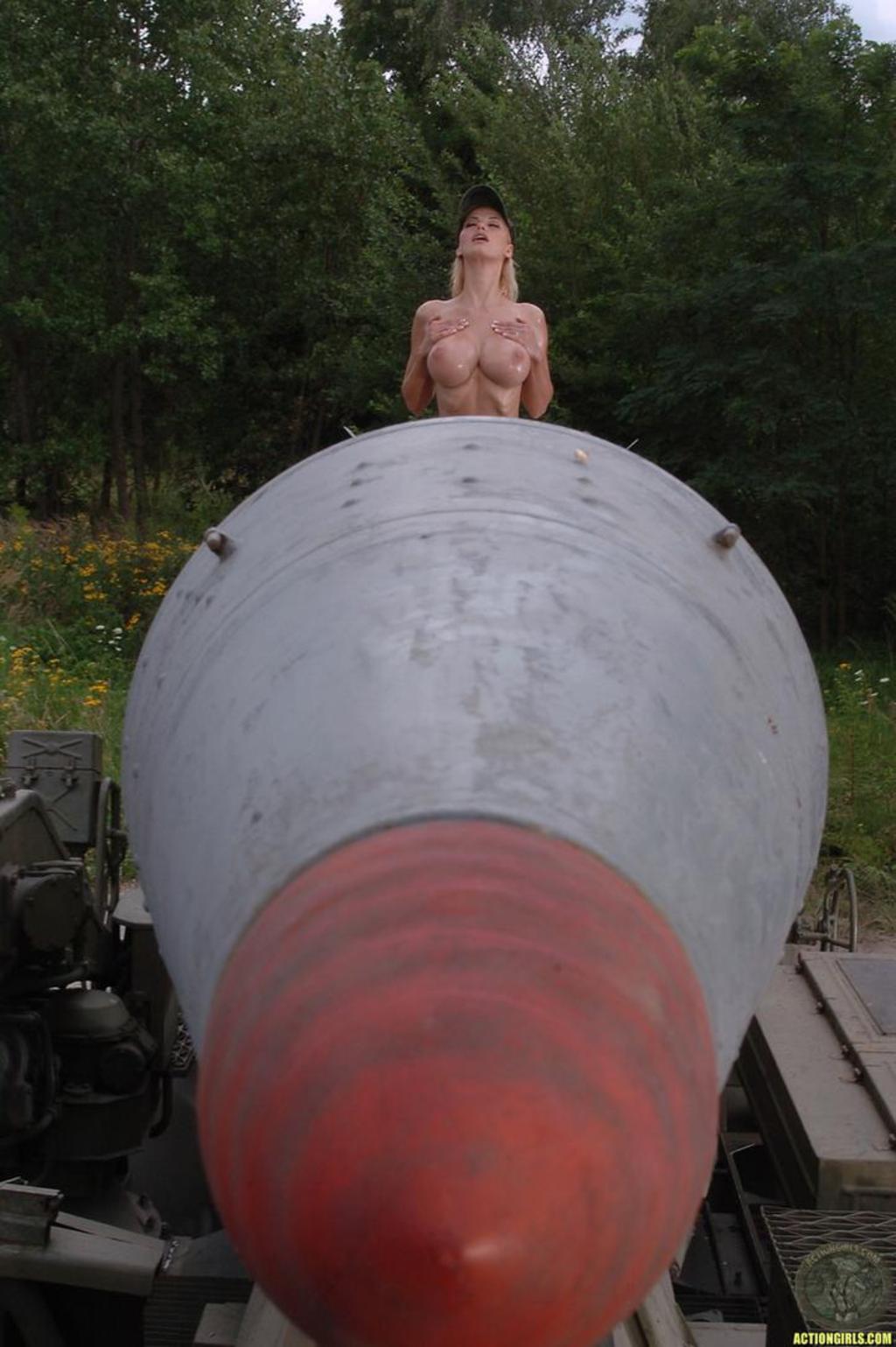 Kathy Lee Busty Babe With Gun 15