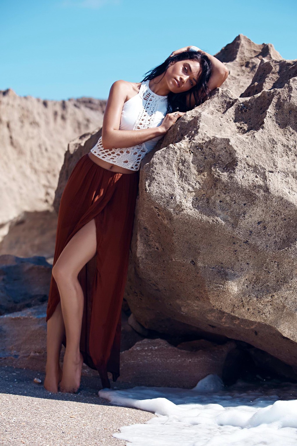 Shanina Shaik Topless On The Beach 06