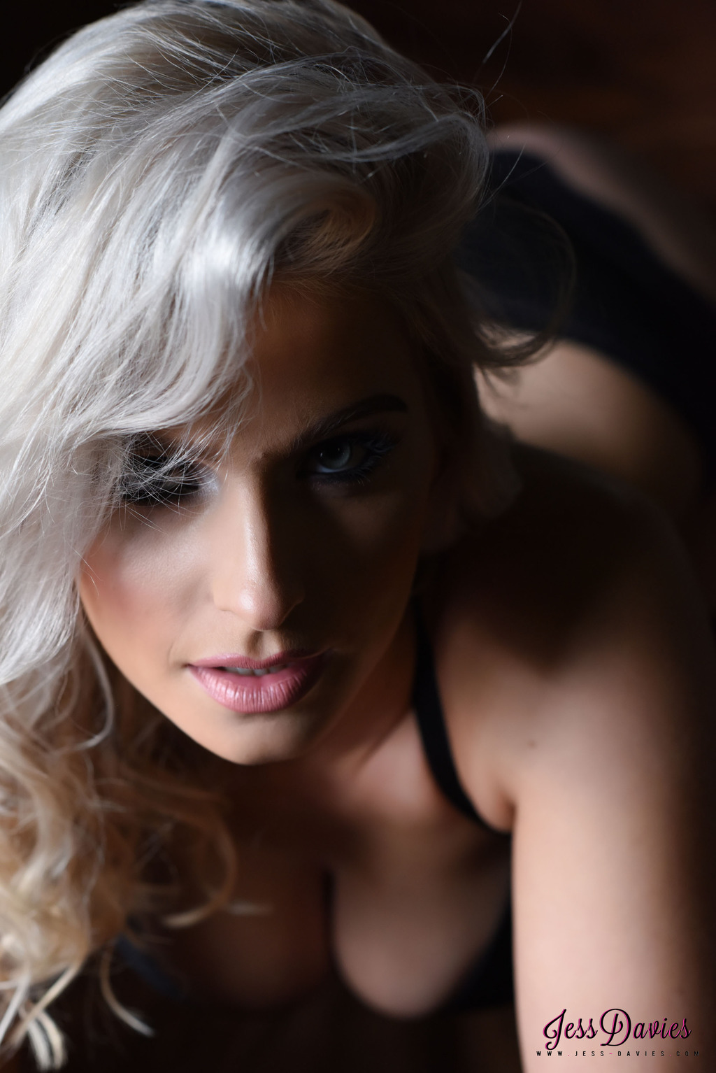 Jess Davies Showing Off In Her Black Lingerie  03