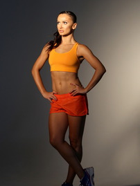 Karina Smirnoff Posing In Sports Bra And Shorts