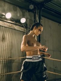 Rachel Cook Toples In Boxing Ring