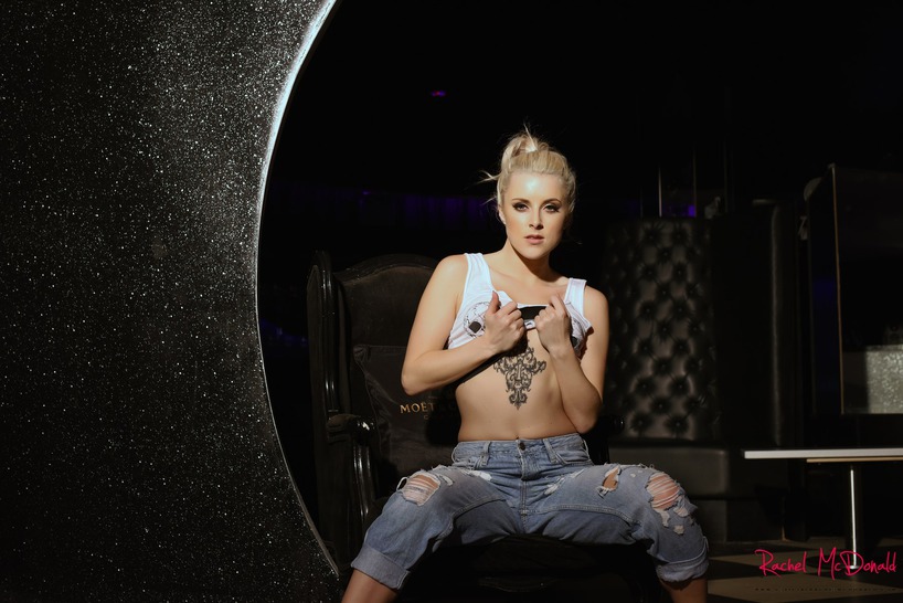 Rachel McDonald Strips Out Of Her Blue Jeans And Black Panties 00