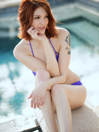 Bree Daniels In Sexy Blue Bikini