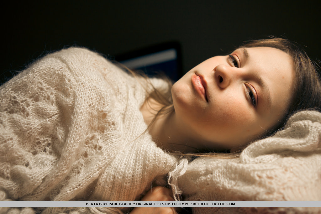 Beata Sexy Brunette Girl In Bedroom 06